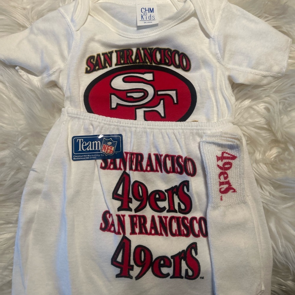 Vintage 3pc forty niners baby girl set